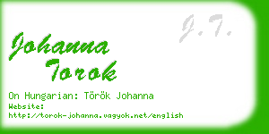 johanna torok business card